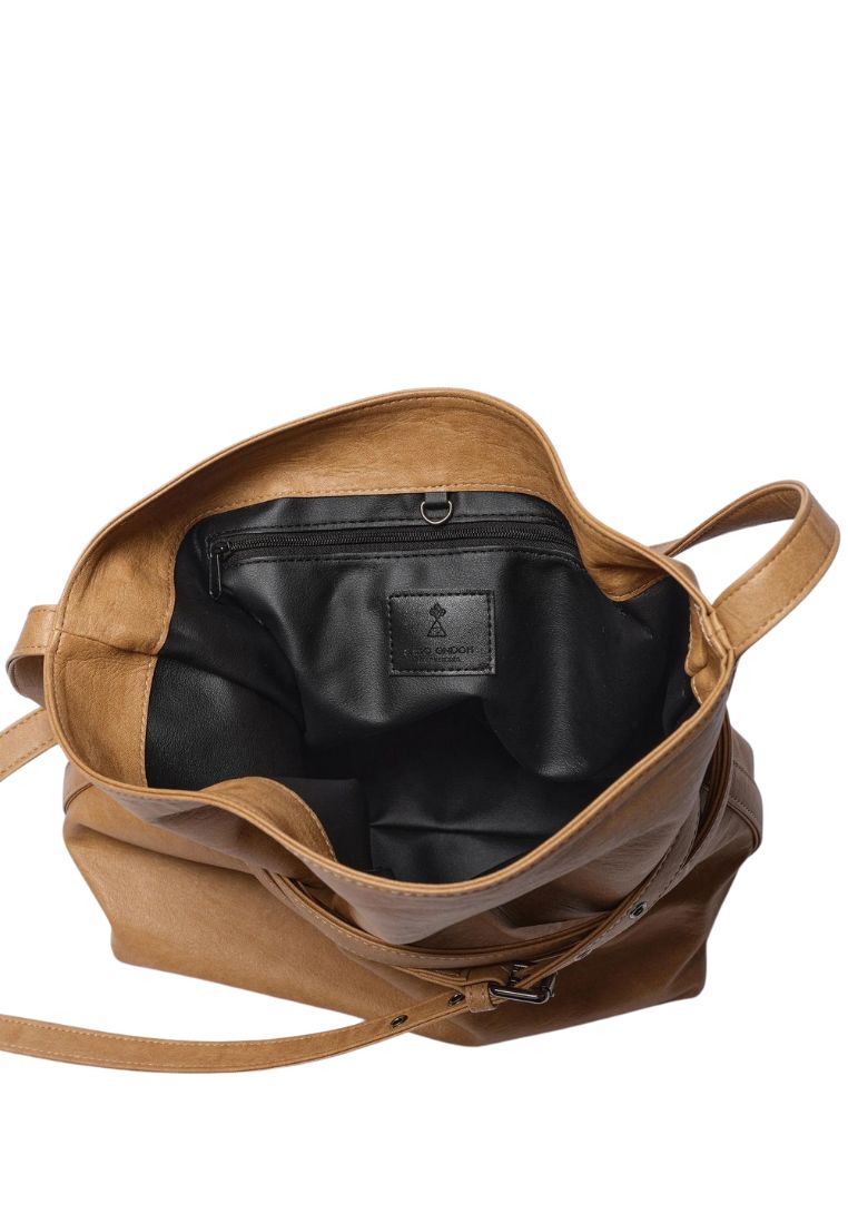 Belt Bucket Bag M Brushed Brown Sugar