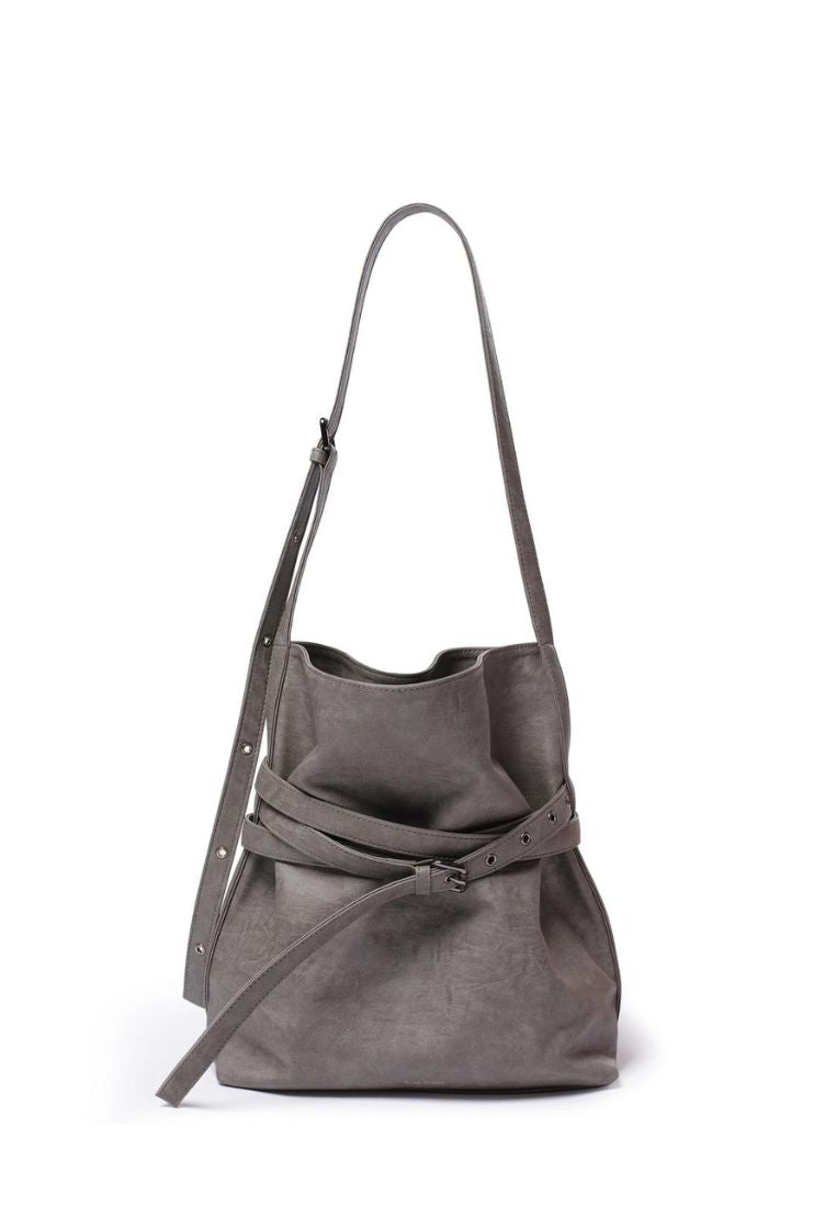 Belt Bucket Bag M Brushed Gray
