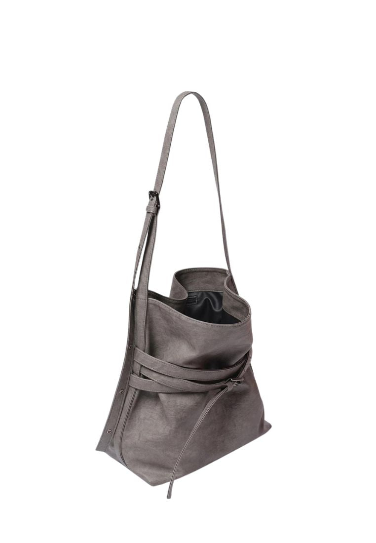 Belt Bucket Bag M Brushed Gray