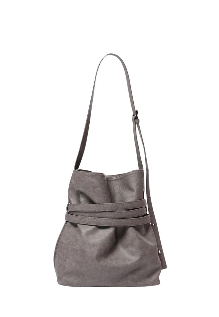 Belt Bucket Bag M Brushed Gray