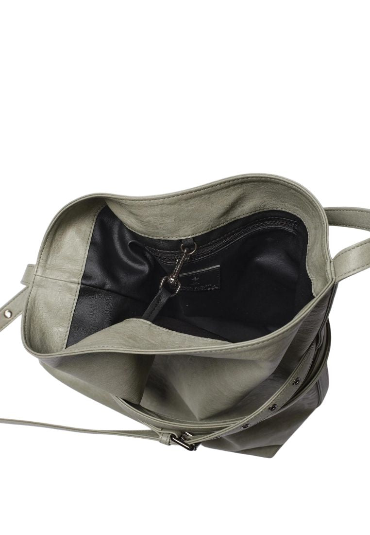 Belt Bucket Bag M Brushed Mint Gray