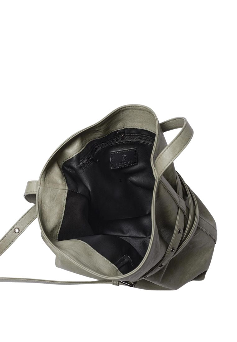 Belt Bucket Bag M Brushed Mint Gray