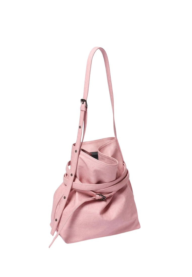 Belt Bucket Bag M Brushed Pink