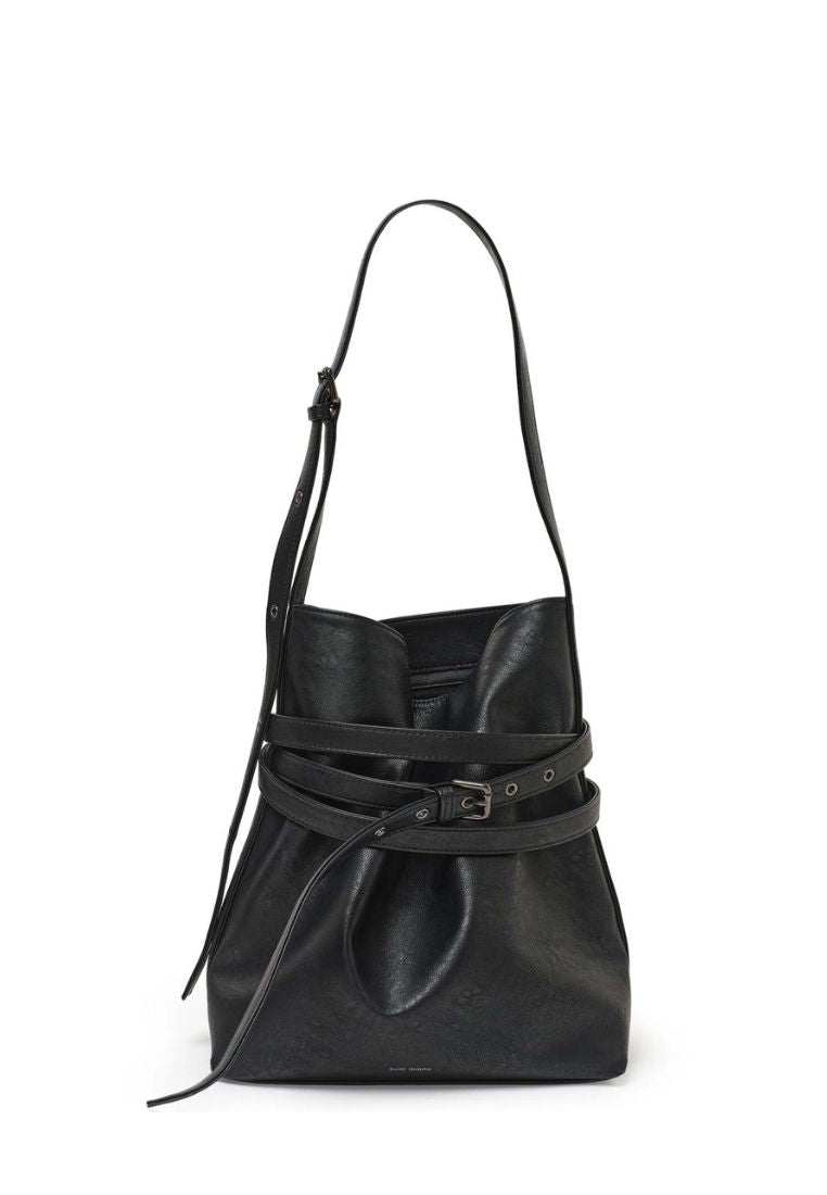 Belt Bucket Bag M Nappa Matt Black