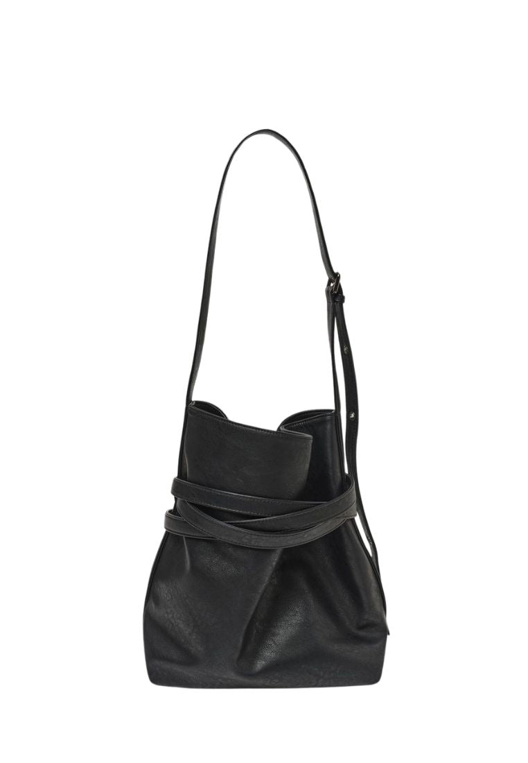 Belt Bucket Bag M Nappa Matt Black