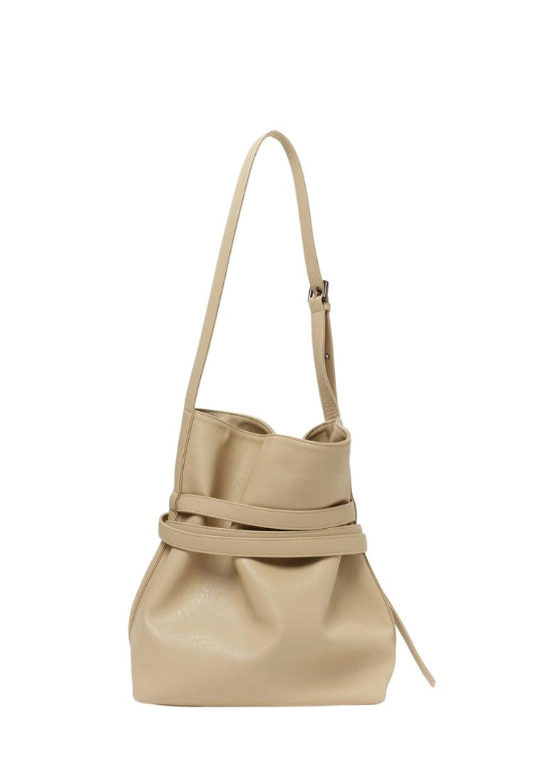 Belt Bucket Bag M Nappa Milktea