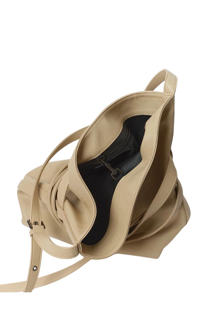 Belt Bucket Bag M Nappa Milktea