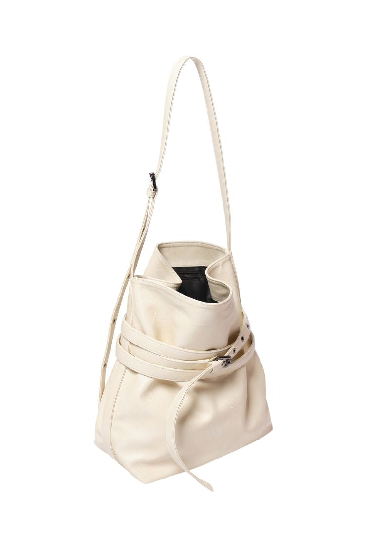 Belt Bucket Bag M Savage Cream