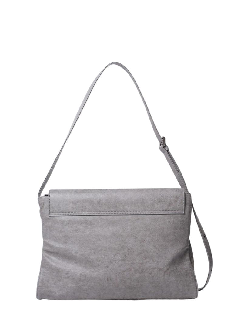 Belt Flap Bag M Brushed Gray