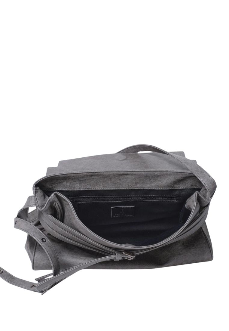 Belt Flap Bag M Brushed Gray