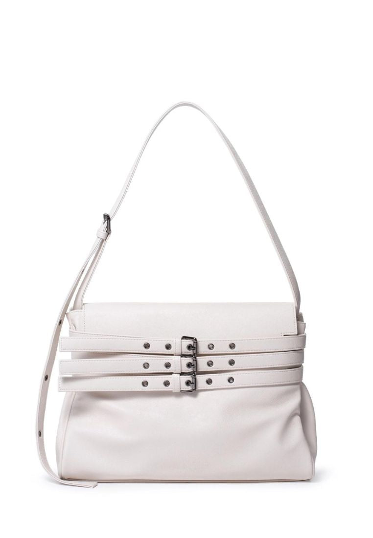 Belt Flap Bag M Nappa Ivory