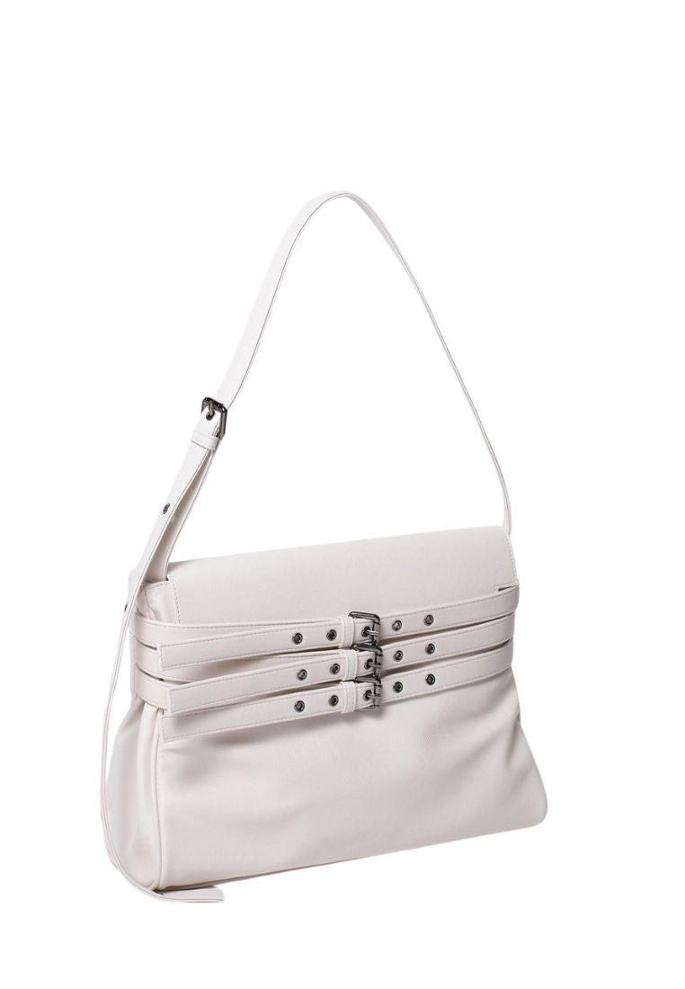 Belt Flap Bag M Nappa Ivory