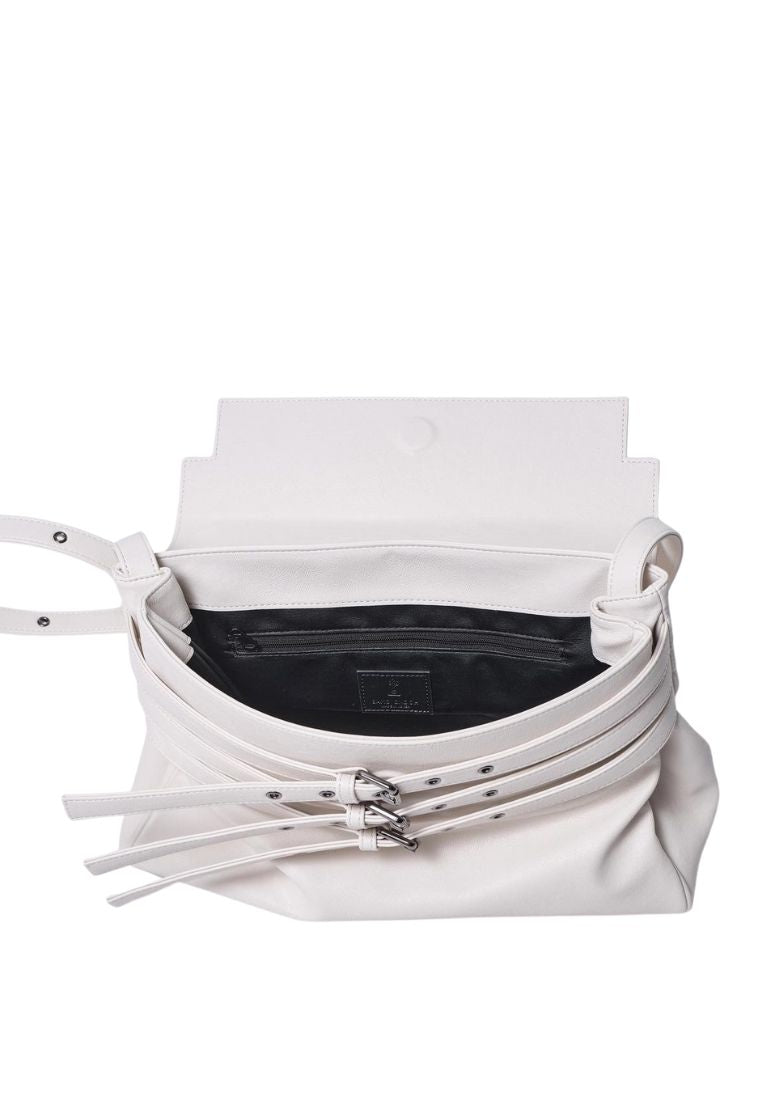 Belt Flap Bag M Nappa Ivory