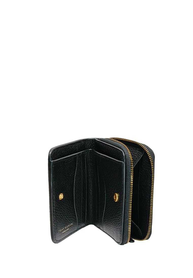 Thea Bifold Leather Wallet in Black