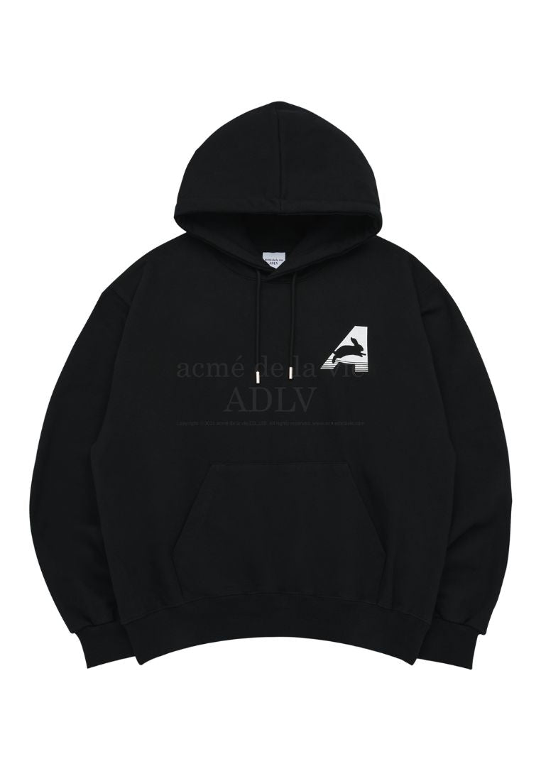 Big A Logo Rabbit Hoodie Black