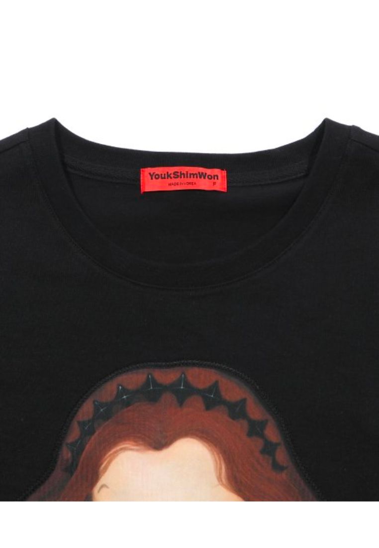 Big Point T-shirt F Black Luna