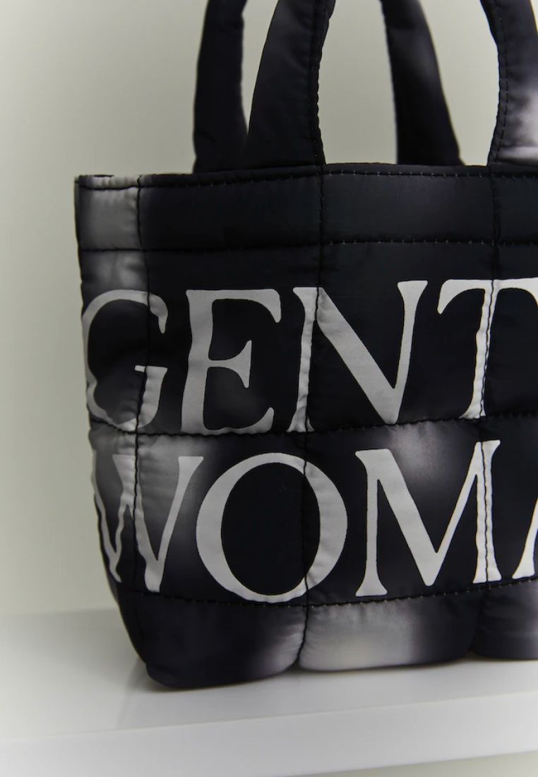 Black Ombre Small Puffer Bag