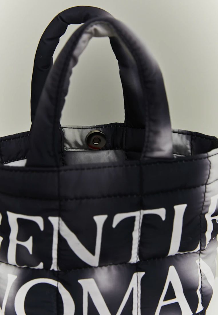 Black Ombre Small Puffer Bag