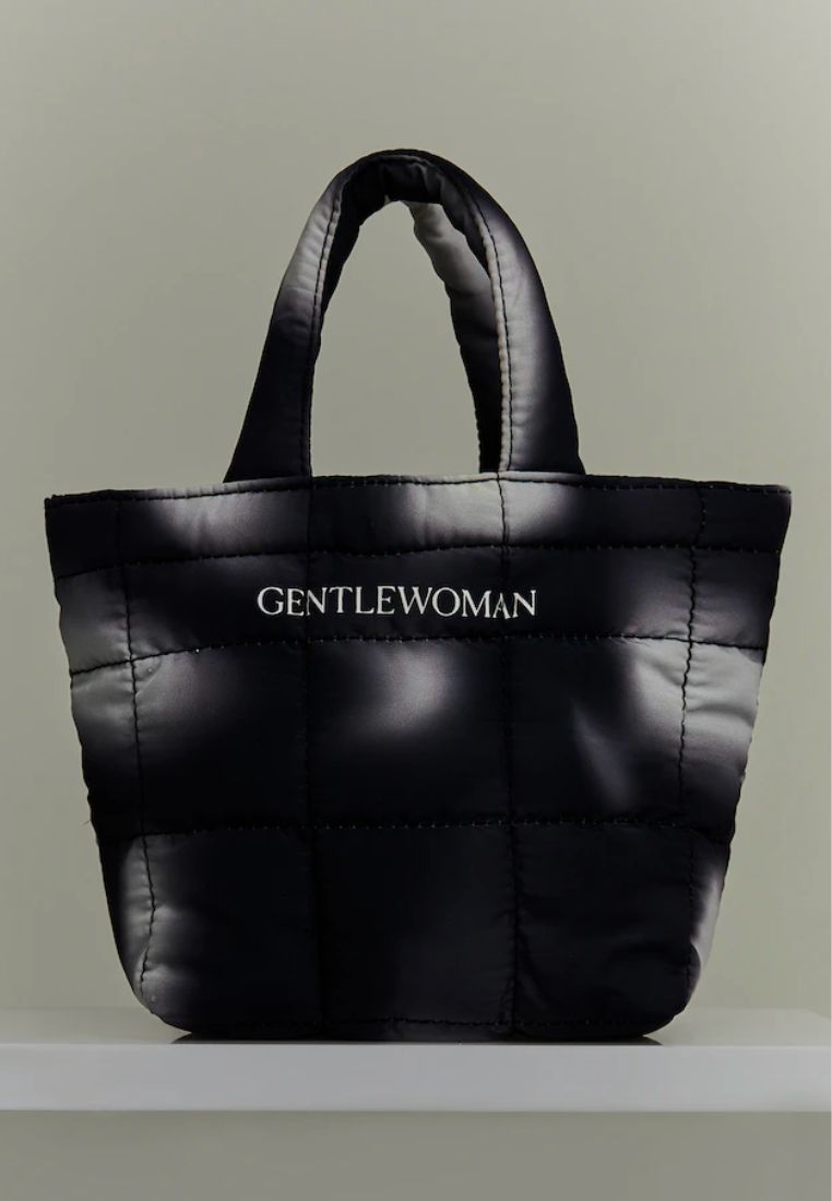 Black Ombre Small Puffer Bag