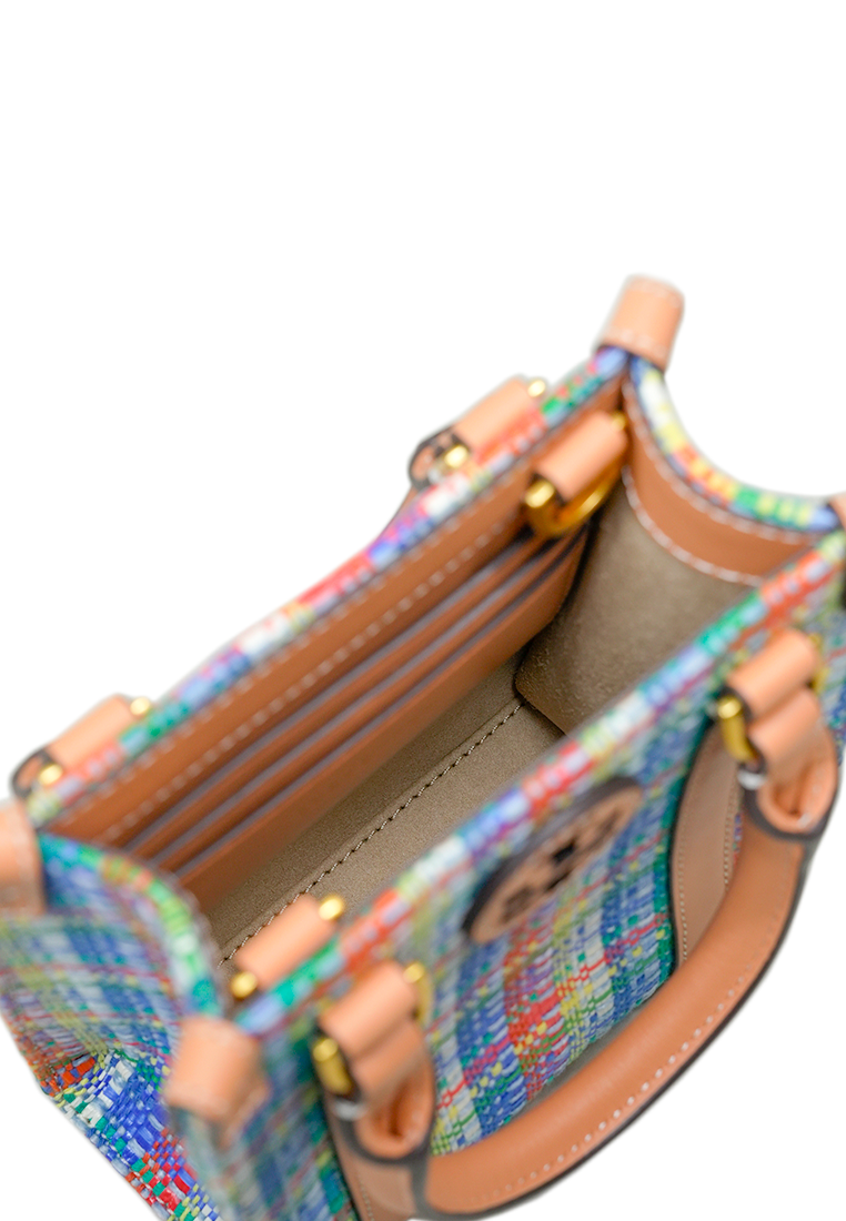 Blake Plaid Mini Shopper Tory Navy Multi