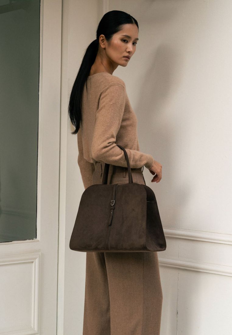 Blanc Large Suede Choco Brown