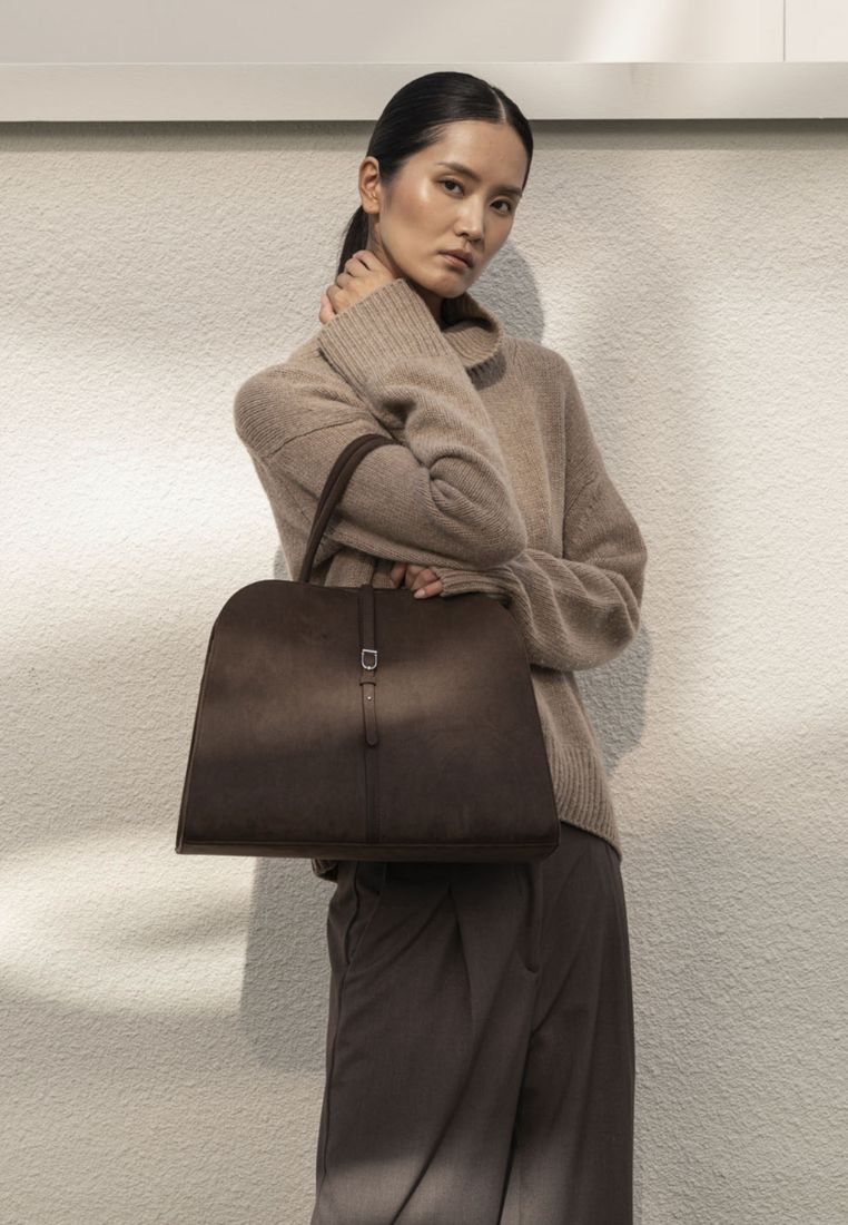 Blanc Large Suede Choco Brown