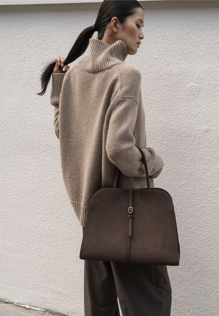 Blanc Large Suede Choco Brown