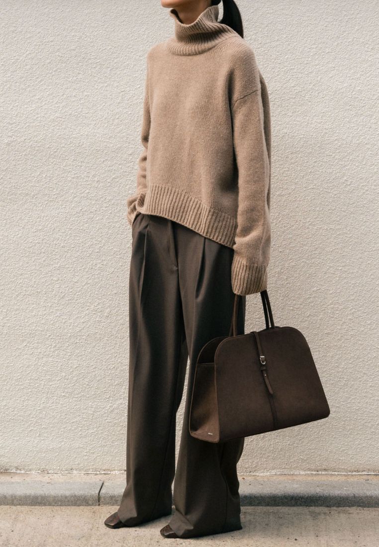 Blanc Large Suede Choco Brown