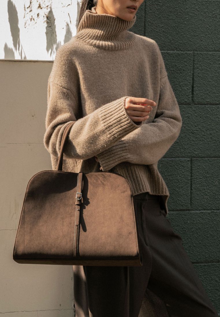 Blanc Large Suede Choco Brown