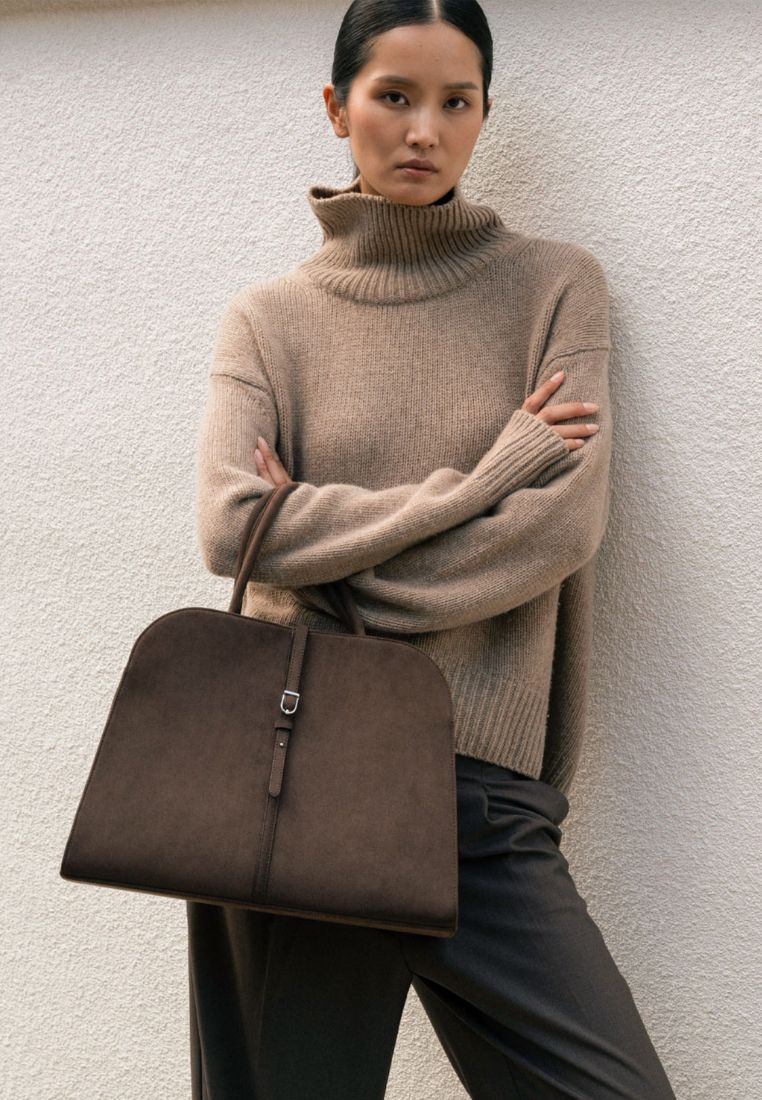 Blanc Large Suede Choco Brown