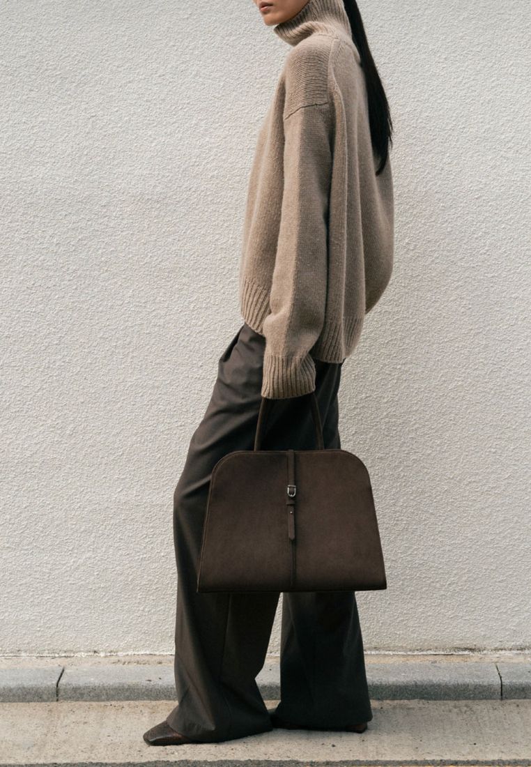 Blanc Large Suede Choco Brown