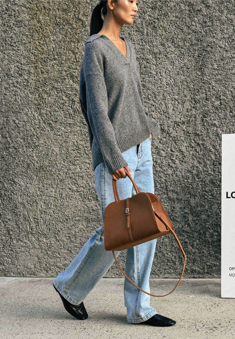 Blanc Medium Suede Camel