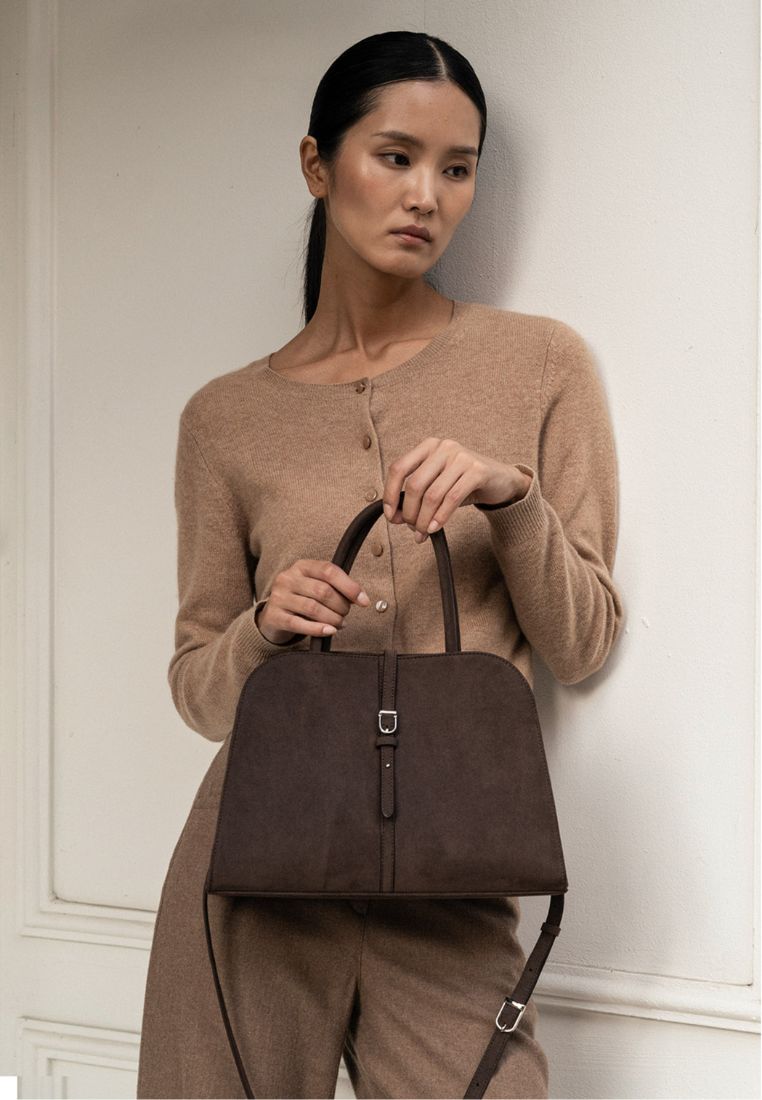 Blanc Medium Suede Choco Brown