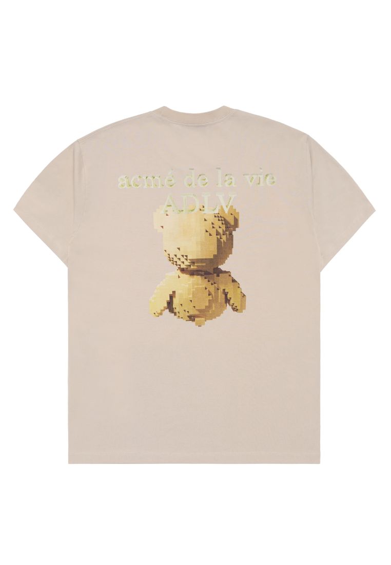 Block Bear Short Sleeve T-Shirt Beige