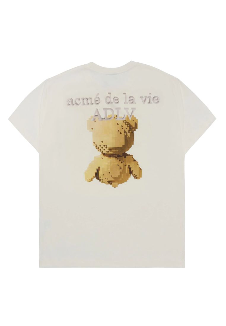 Block Bear Short Sleeve T-Shirt Cream