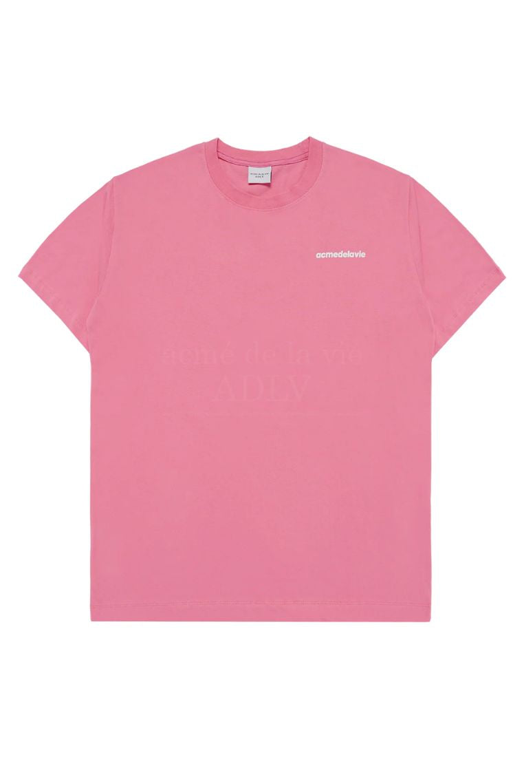 Bold Font Logo Short Sleeve T-Shirt Pink