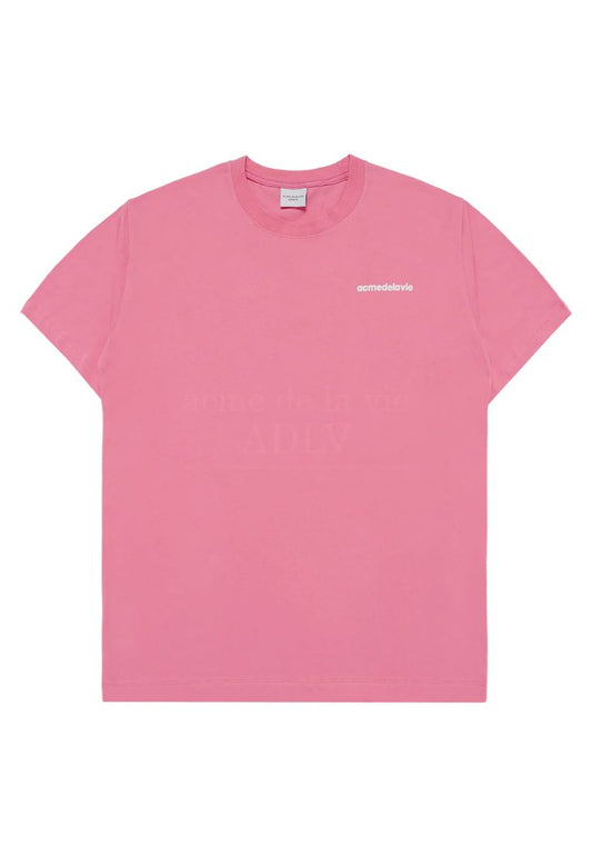Bold Font Logo Short Sleeve T-Shirt Pink