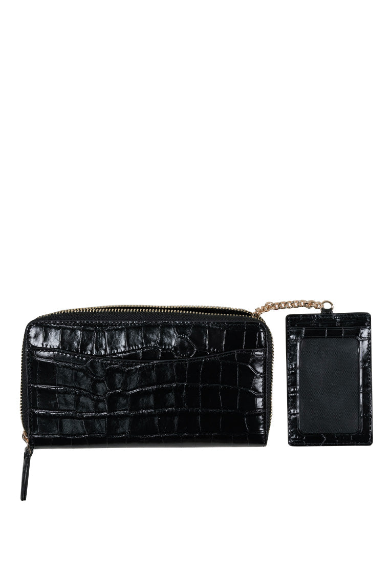 Britten Embossed Zip Continental Black