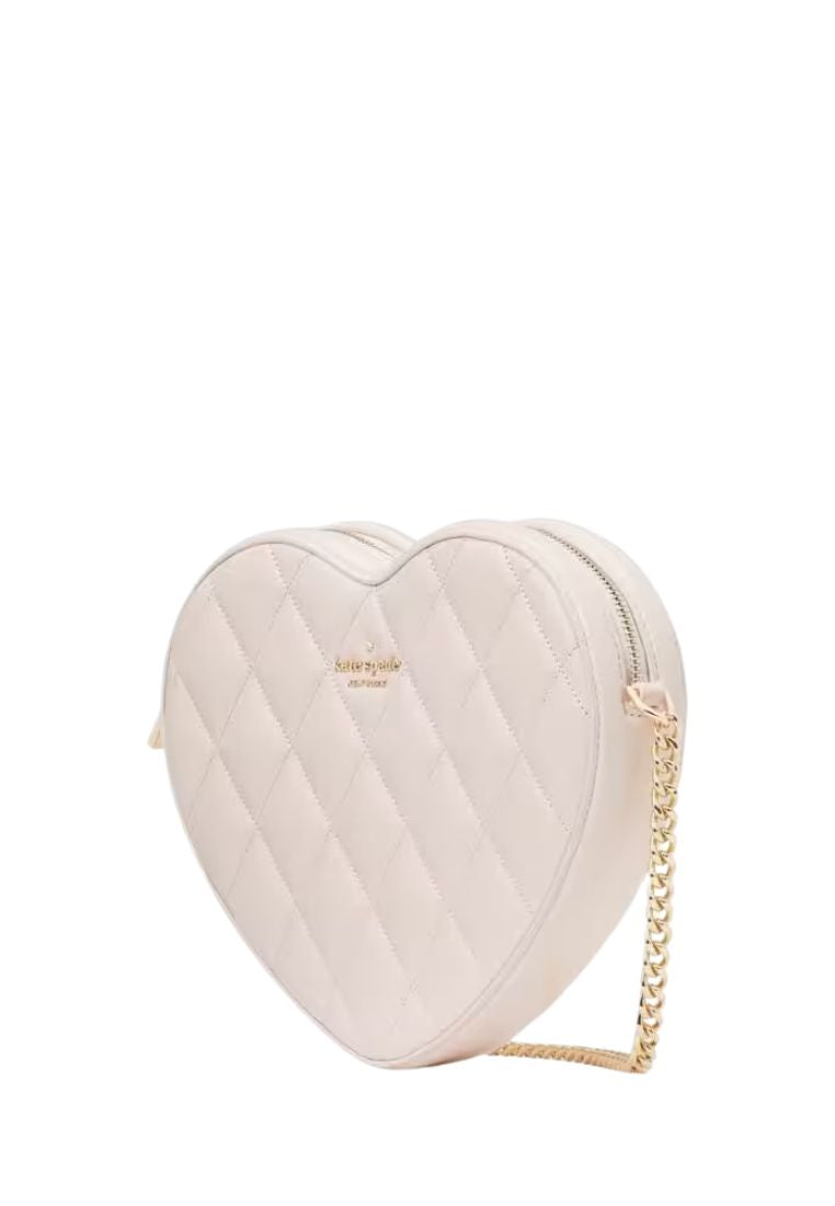Love Shack Quilted Heart Crossbody Purse Light Rosebud