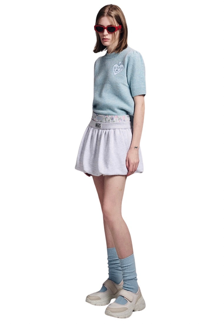 Raccoon Blended Top Short Sleeve Satin Spade Mint