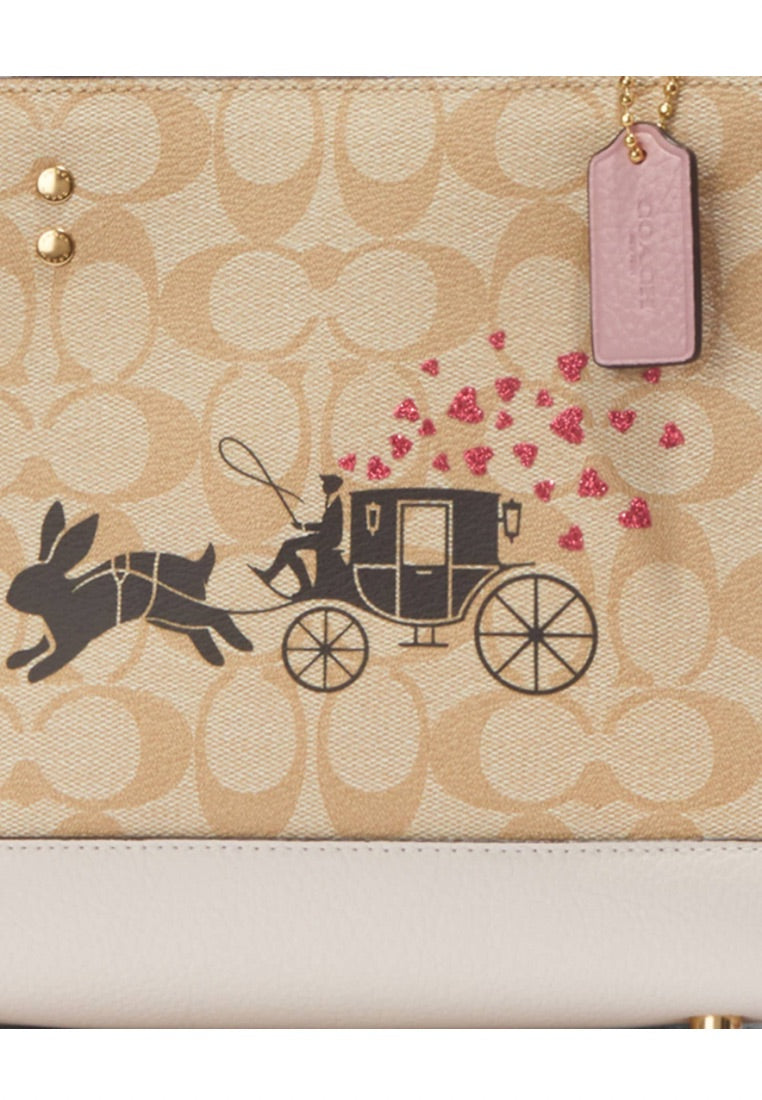 Lunar New Year Dempsey Tote 22 In Signature Canvas With Rabbit And Carriage