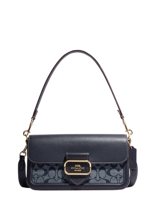 Morgan Shoulder Bag In Signature Chambray Denim Multi