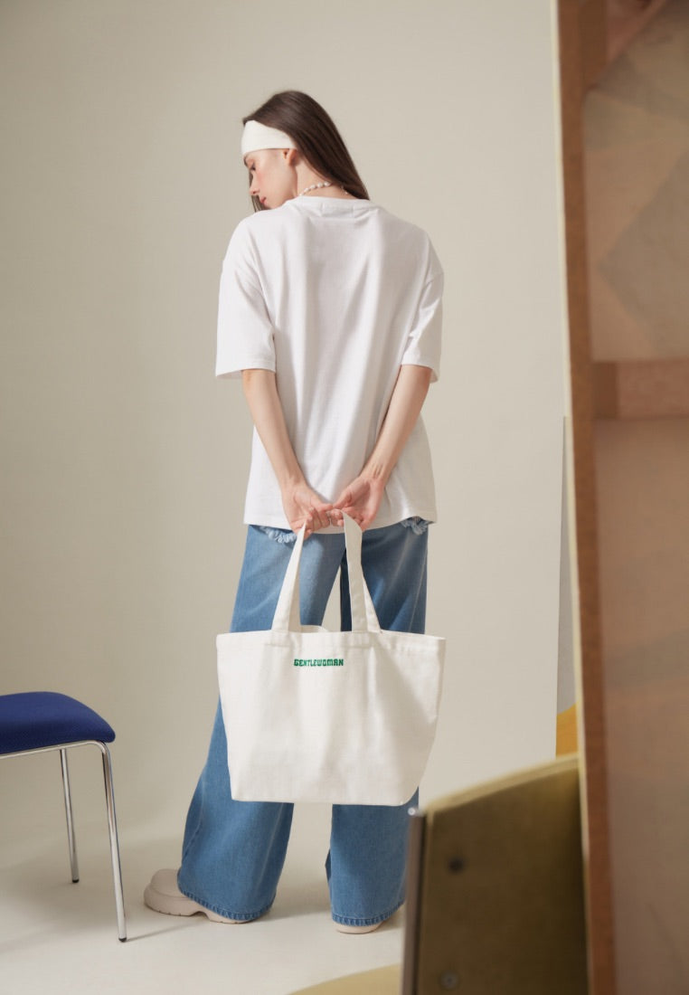 Fluffy Tote Bag White