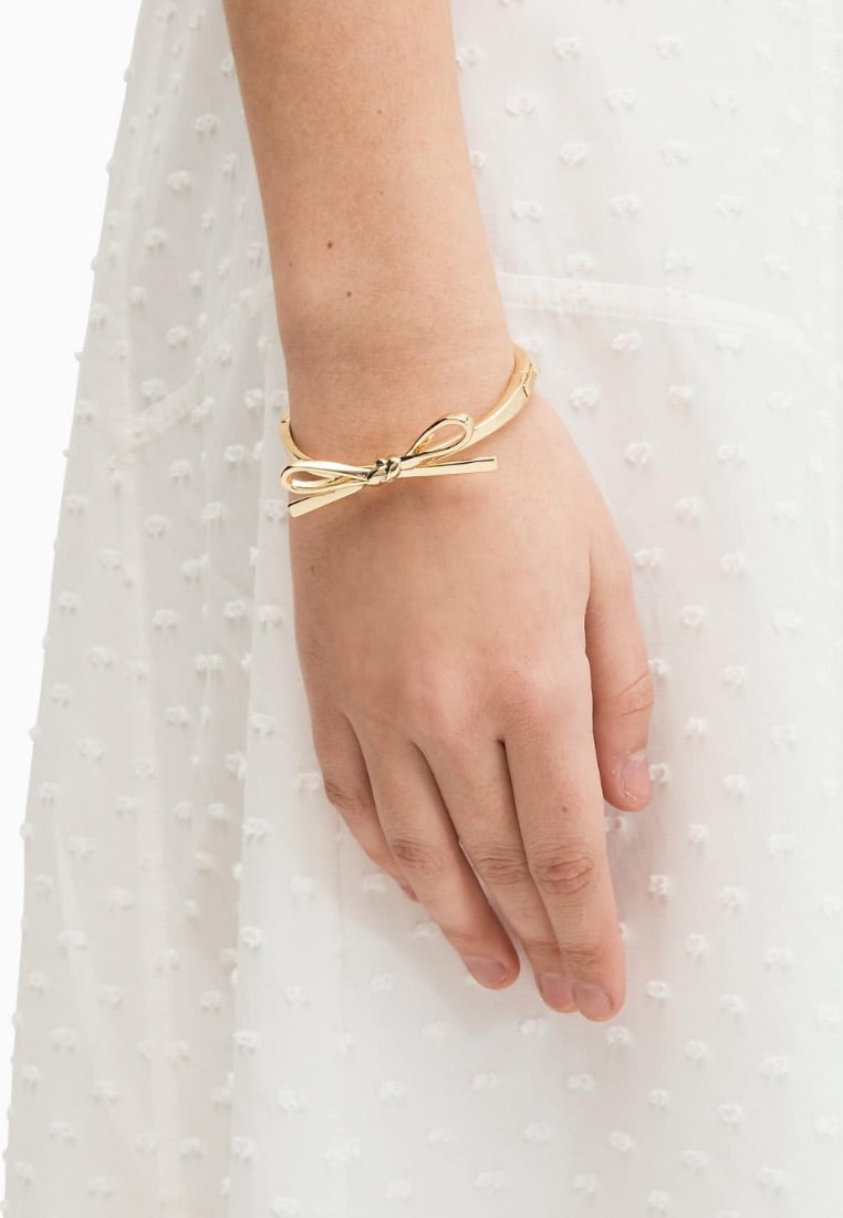 Skinny Mini Bow Bangle Gold