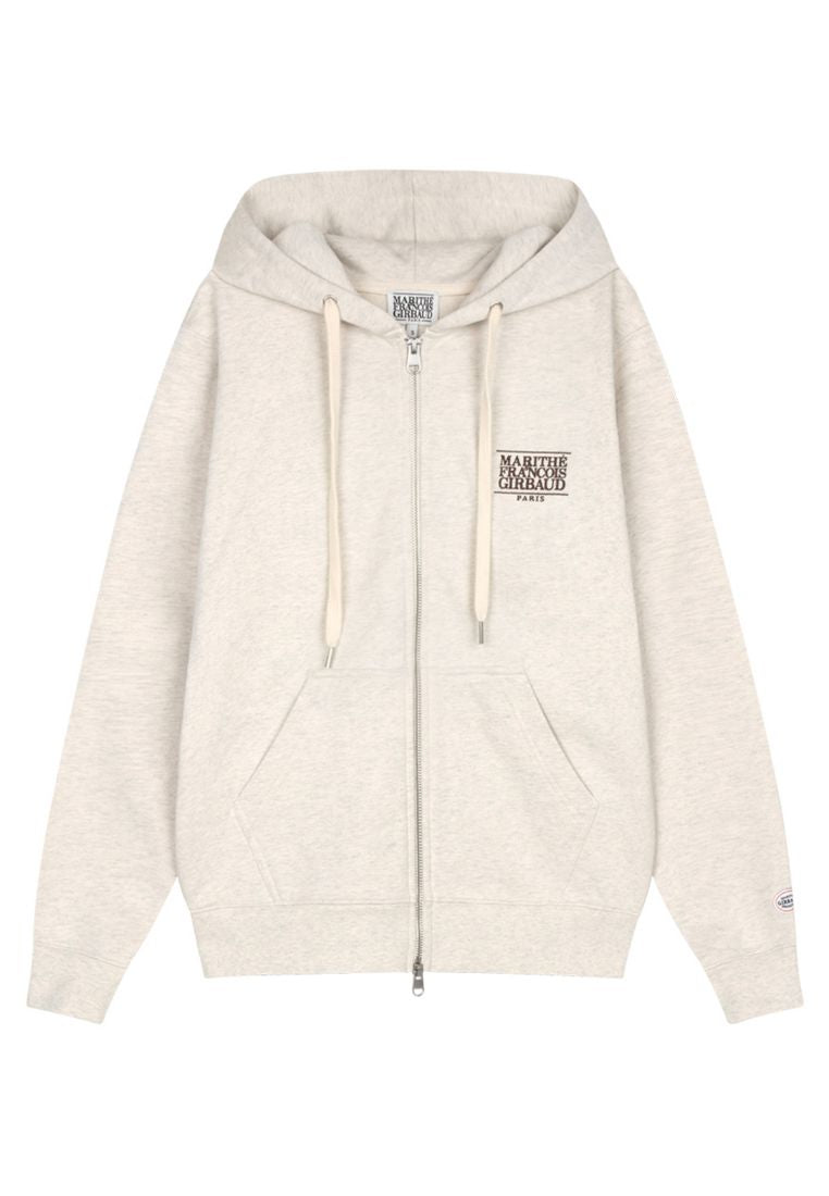 Classic Logo Hoodie ZipUp Oatmeal