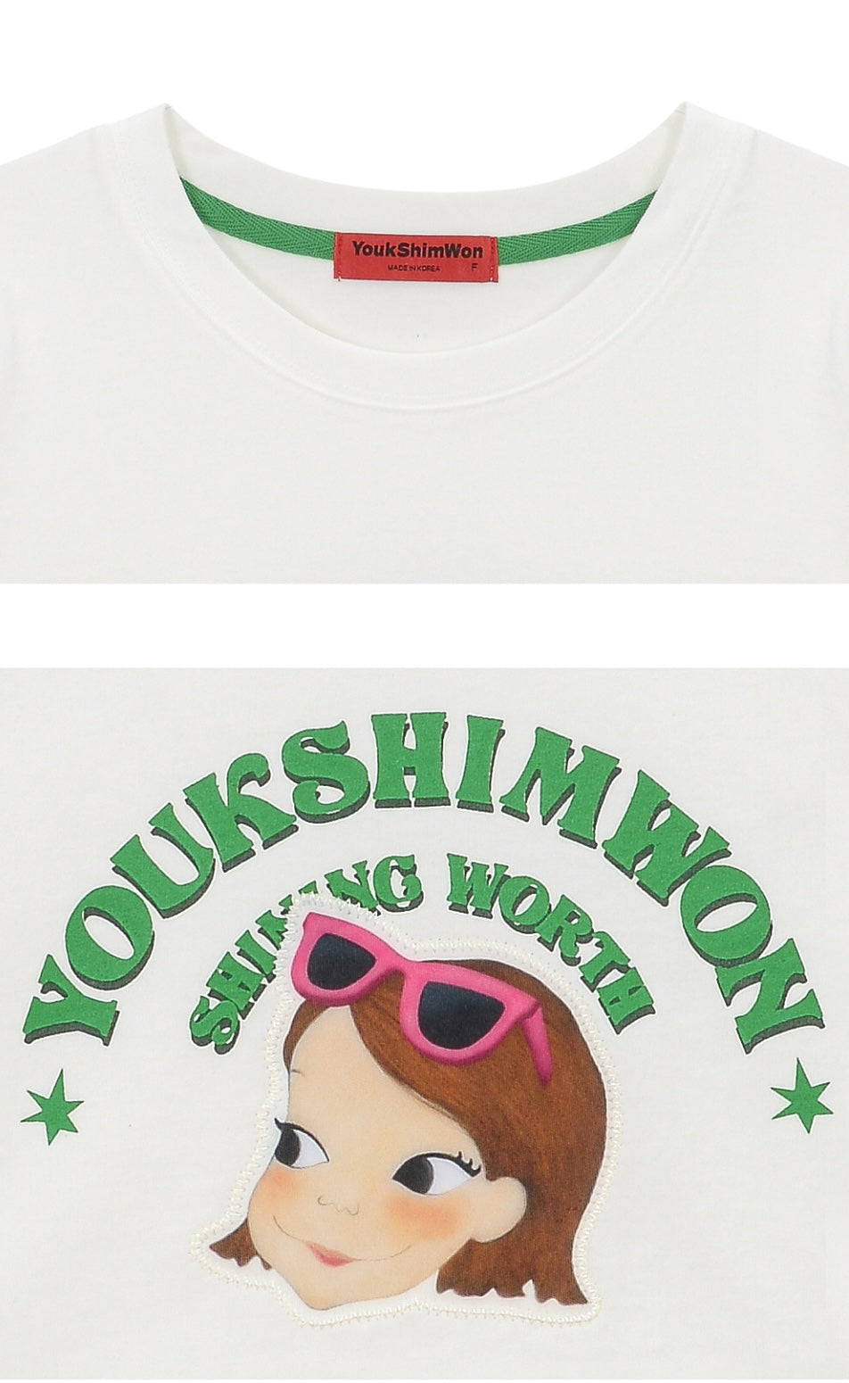 Lettering Crop T-Shirt F Ria