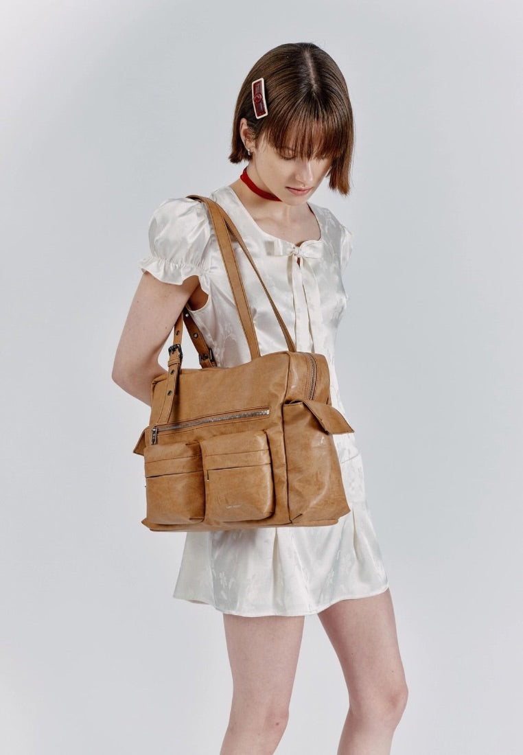 Pocket Utility Bag L Brushed Brown Sugar