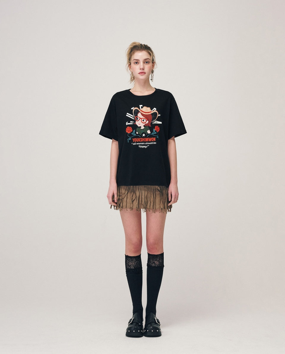 Cow Girl T-Shirt F Ria