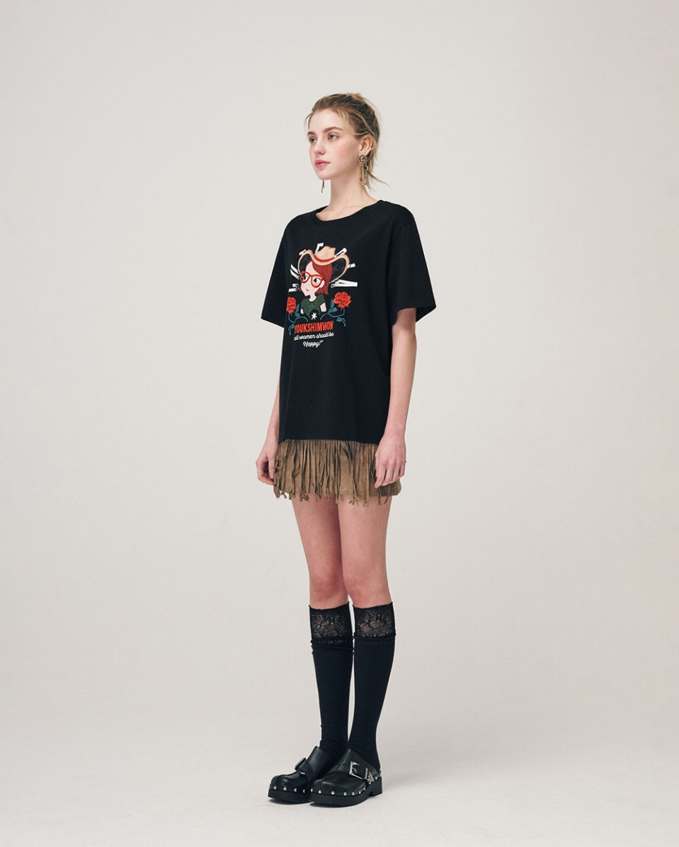 Cow Girl T-Shirt F Ria