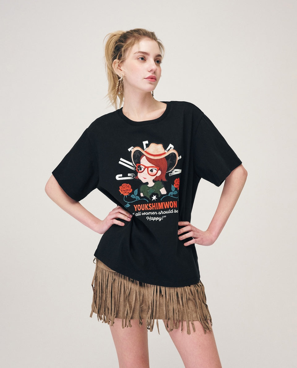 Cow Girl T-Shirt F Ria